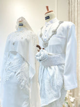 WARDAH - Baju Nikah Off White Double Face Dress with Detachable Cape-Pakej Nikah terus Sanding-Pakej Nikah terus Sanding