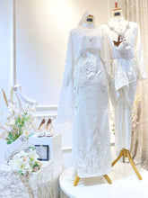 WARDAH - Baju Nikah Off White Double Face Dress with Detachable Cape-Pakej Nikah terus Sanding-Pakej Nikah terus Sanding