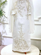 Lower hem and skirt detail of Bridal Satin Baju Nikah-Clean bottom view supporting PP Signature Bridal’s modest Akad Nikah styling