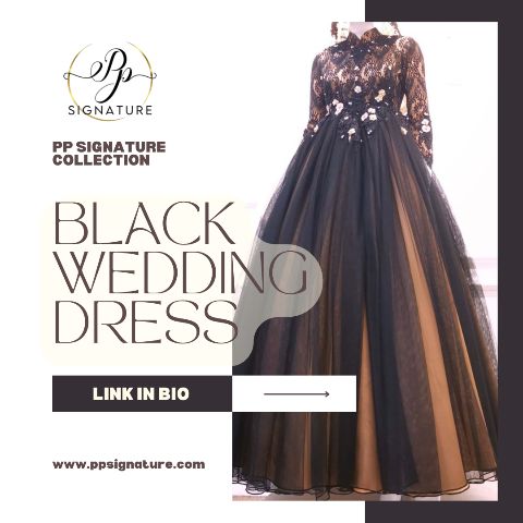black wedding dress-baju sanding hitam