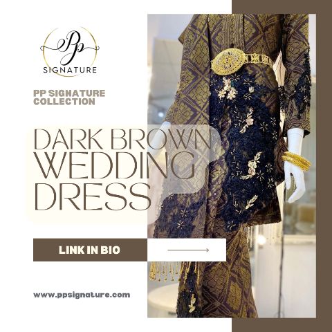 dark brown wedding dress-baju sanding coklat gelap