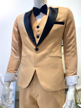 CHAMPAGNE 3-Champagne 3-Piece Wedding Suit Brown with Black Peak lapel-groom suit-custom wedding suit-rent tuxedo-groom suit rental-custom wedding suit design-plus size wedding suits-sewa baju pengantin lelaki-butik baju pengantin lelaki-baju pengantin lelaki moden-baju sanding moden-baju dinner lelaki