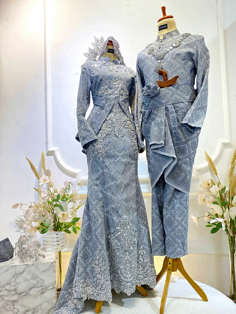 dress songket modern style Kebaya Songket Dress in Pinkish Purple