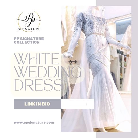 white wedding dress-baju sanding putih