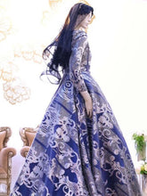Busana Pengantin-Ballgown Duchess with Glitter lace, Navy Blue | BEATRIZ-Butik Pengantin PP