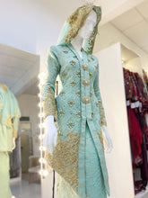 SABARIAH - Magnetic Kebaya Songket Wedding Dress, Mint Green and Gold - Baju Pengantin from PP Signature Bridal Boutique-Tempah Baju Pengantin Online