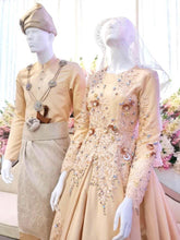 Sewa Baju Pengantin Muslimah Ballgown, Duchess Brown Champagne by PP Signature Bridal Boutique-Malay Wedding Dress