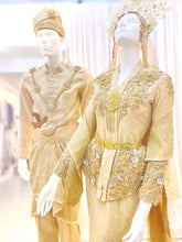 Sewa Baju Pengantin Muslimah Kebaya Moden, Songket Light brown champagne by PP Signature Bridal Boutique-Malay Wedding Dress